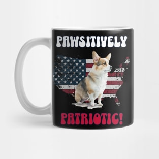 4th of July Independence Day Patriotic Corgi Funny Design for Dog Lovers Mug